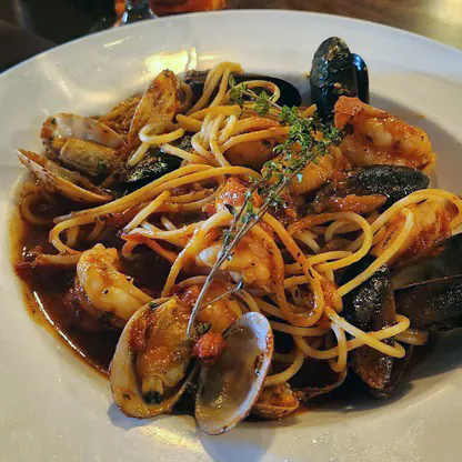 Seafood pasta at Nonno's Ristorante